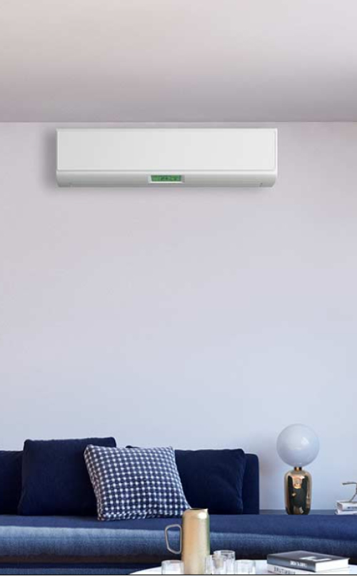 Een warmtepomp / airco geïnstalleerd in de woonkamer door Energyp